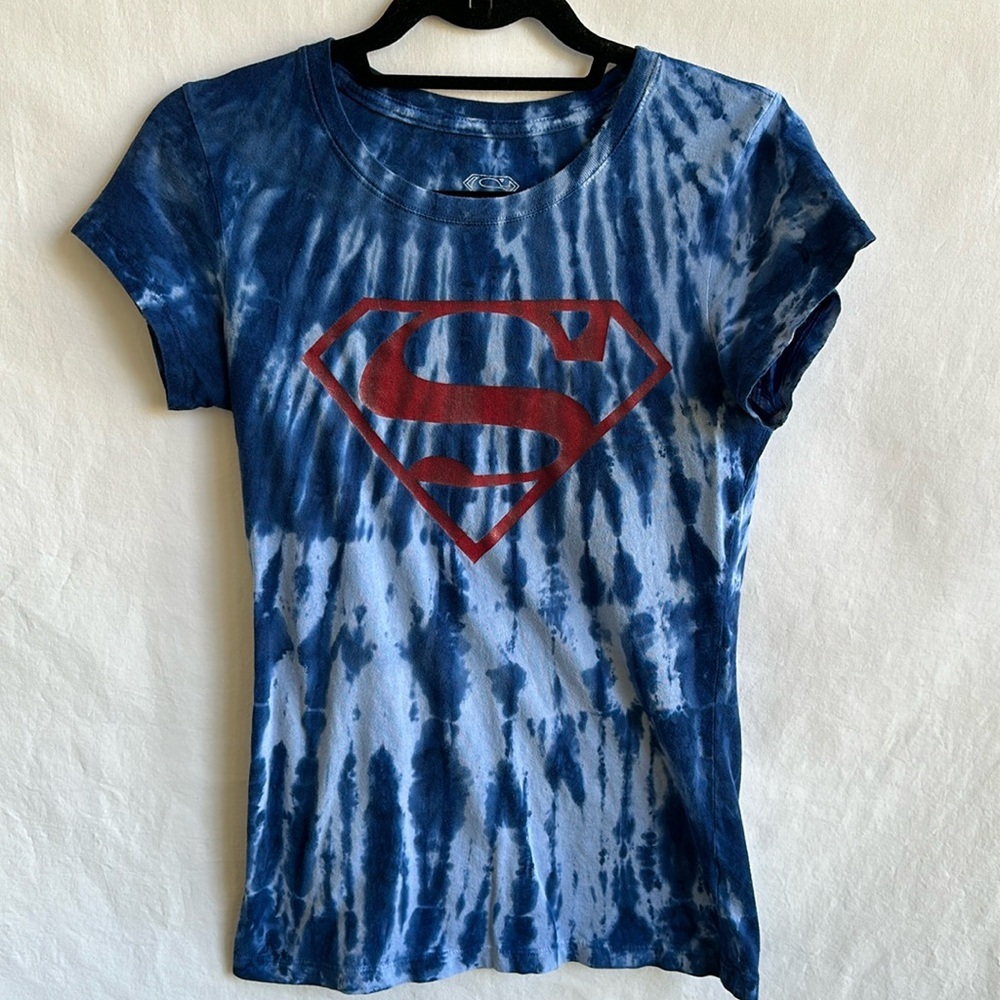 DC Comics Superman Supergirl tie dye tee, size L (11/13)